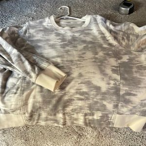 Athleta tie dye grey/ white sweatshirt